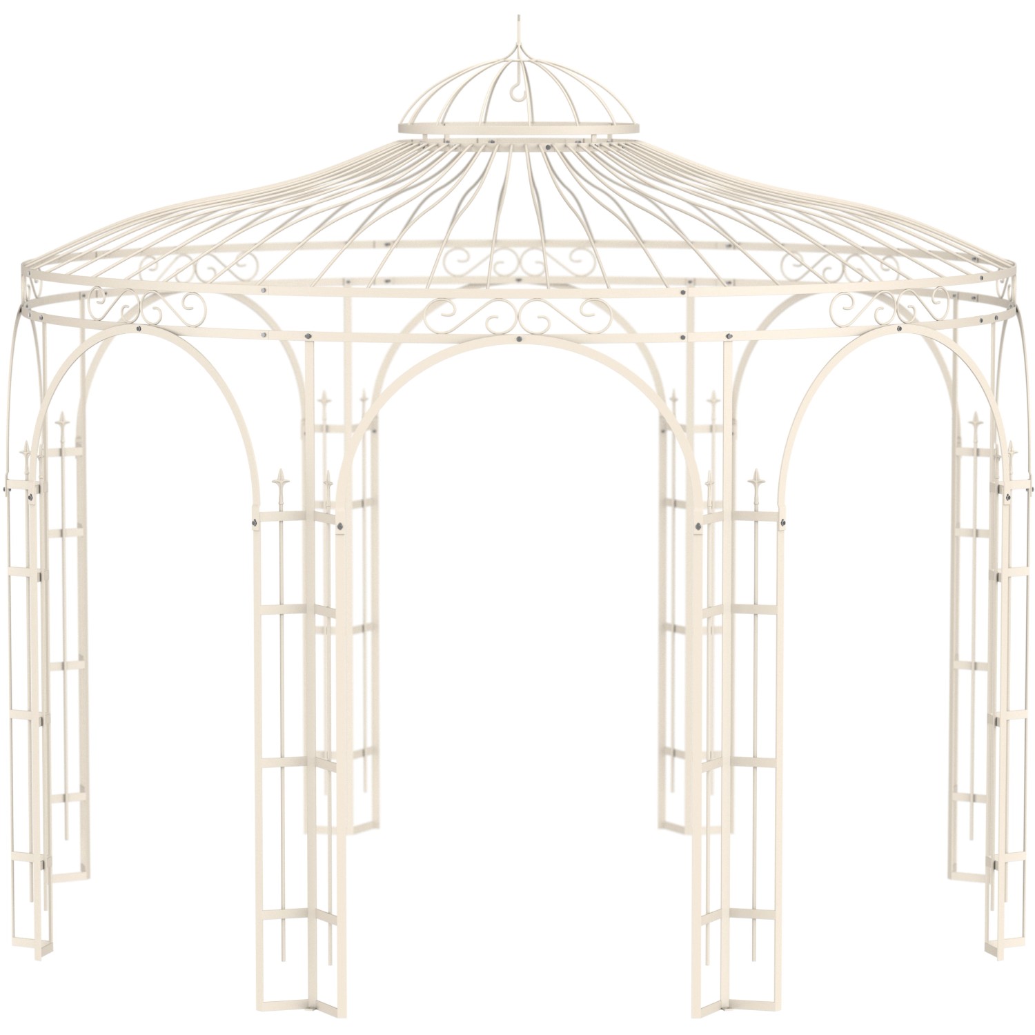 Eleo Pavillon Metall Florenz Pulverbeschichtet Weiß