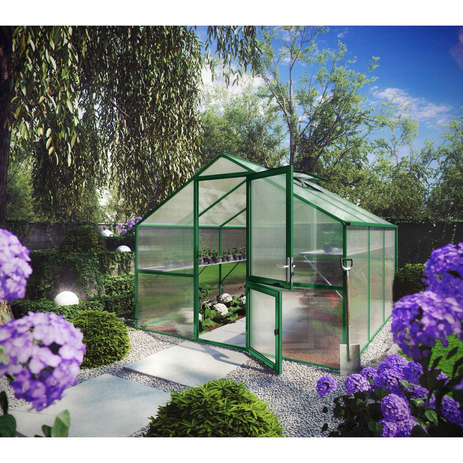 KGT Gewächshaus Orchidee Grün 9,59 m²