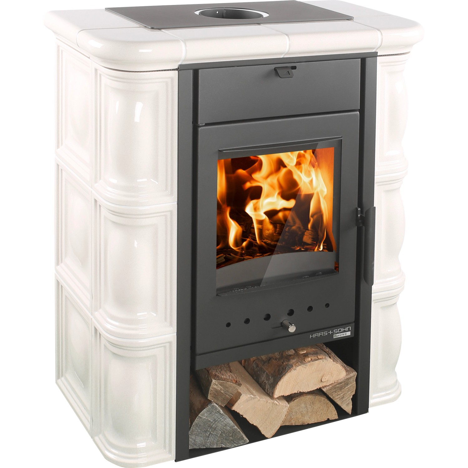 Haas+Sohn Tirol Kaminofen Keramik Creme 6 kW
