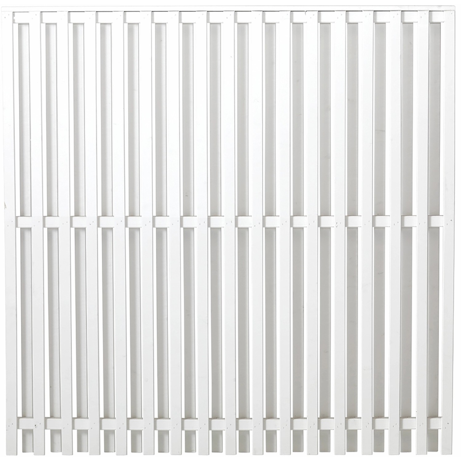 Plus Holz Sichtschutzzaun Nagano Nadelholz Weiß 180 cm x 180 cm