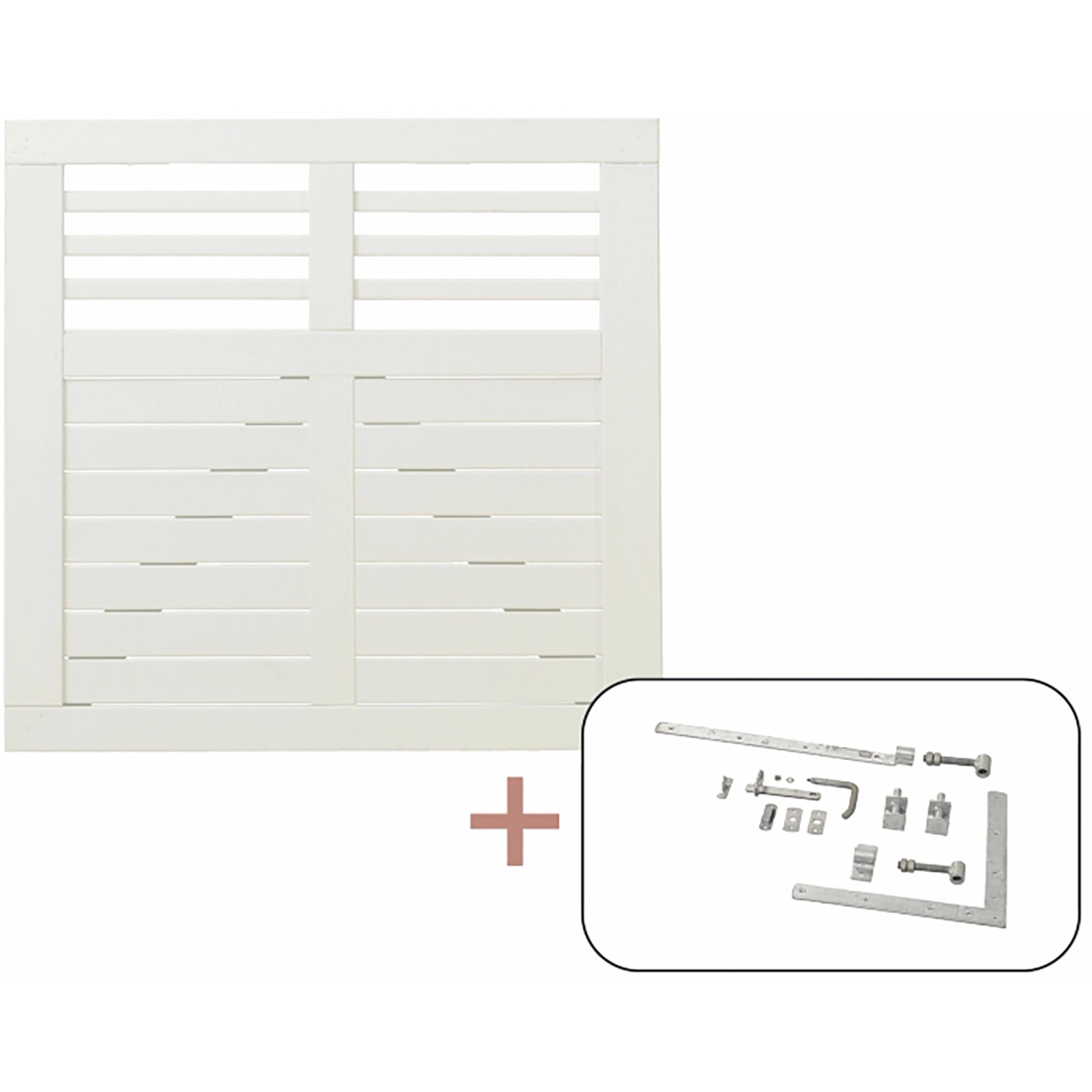 Plus Holz Einzeltor Decora Nadelholz Weiß 100 cm x 95 cm