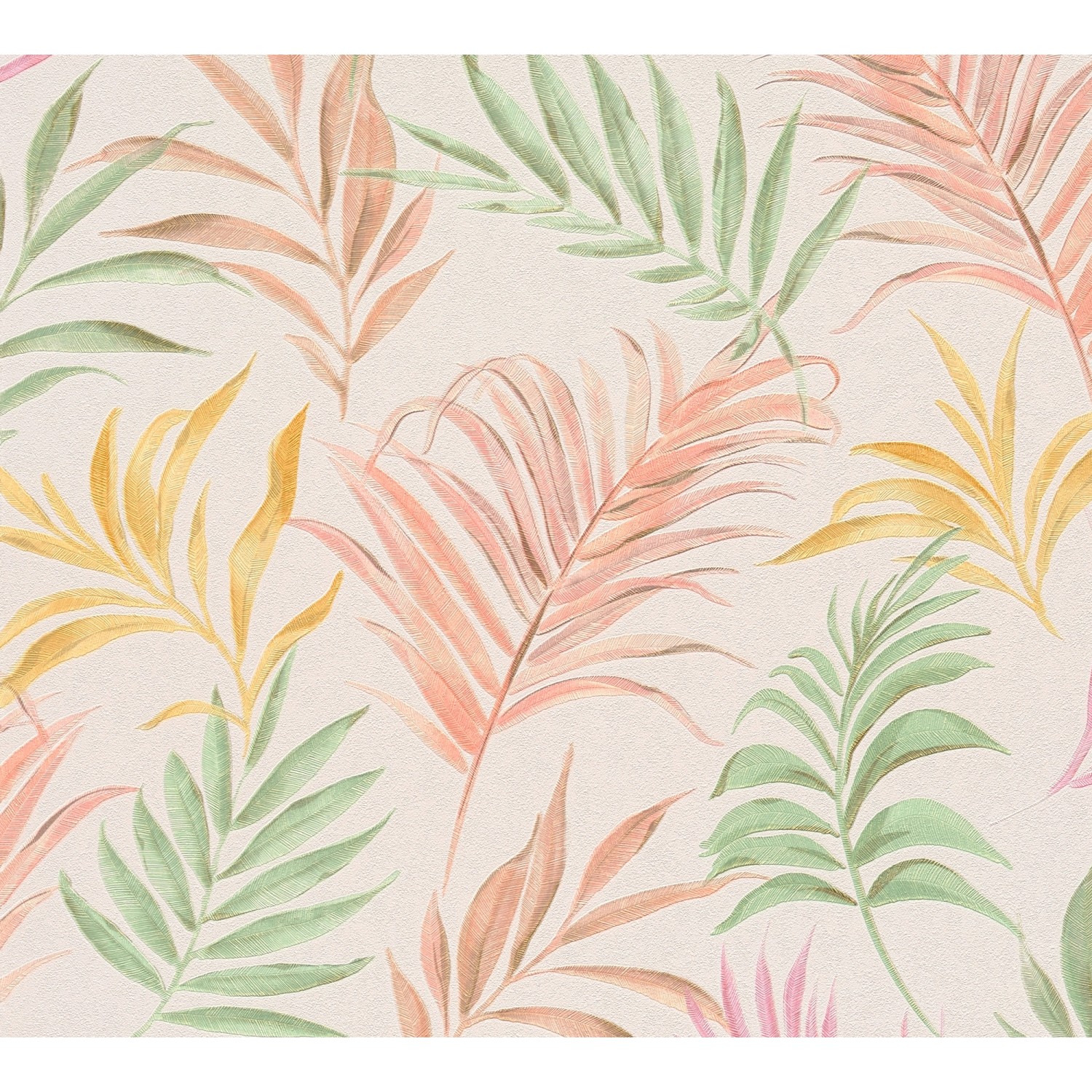 AS Creation Vliestapete Palmen 10,05 m x 0,53 m Rosa-Grün-Weiß FSC®