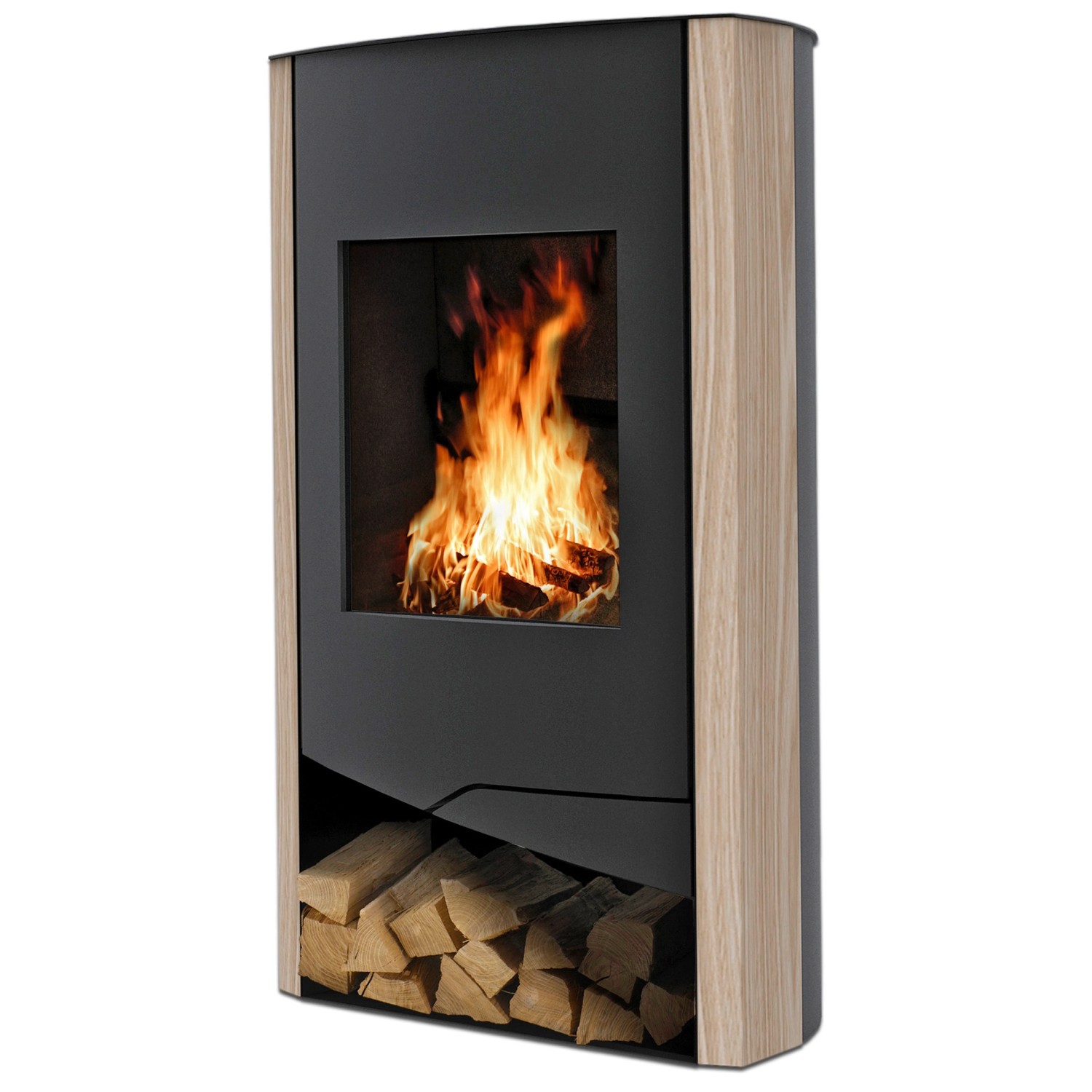 Wamsler N-Line Kaminofen Sandstein Schwarz 5 kW