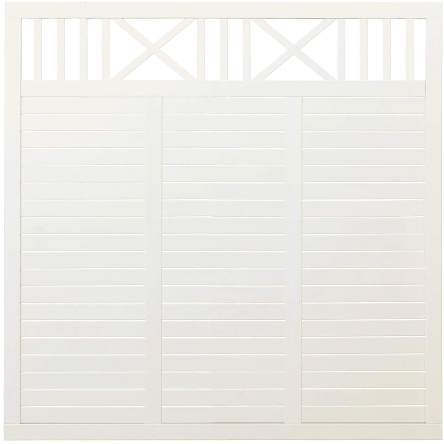 Plus Holz Sichtschutzzaun Nostalgi Nadelholz Weiß 180 cm x 180 cm