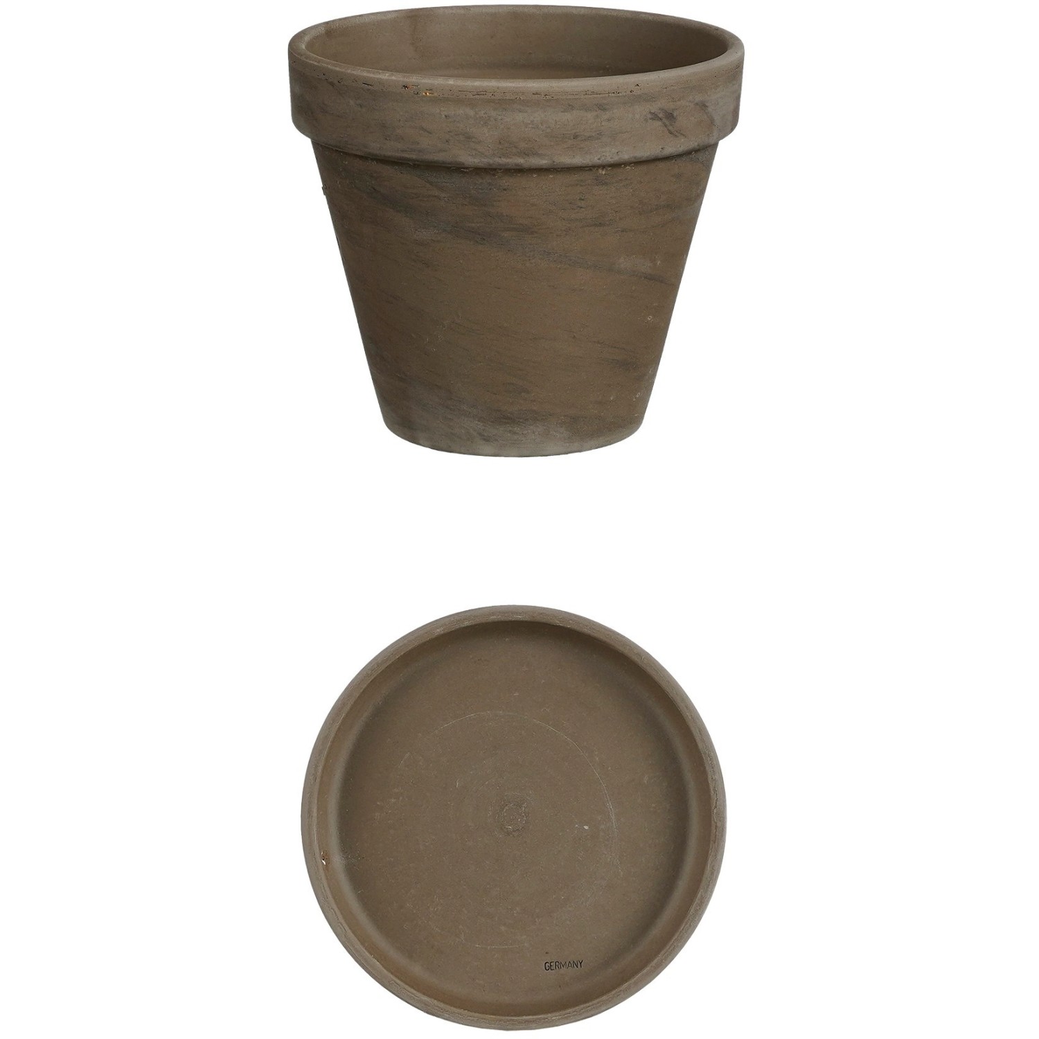 Mica Decorations Topf mit Schüssel Stan 11,5 cm x 13,5 cm Grau 3-fach Sortiert