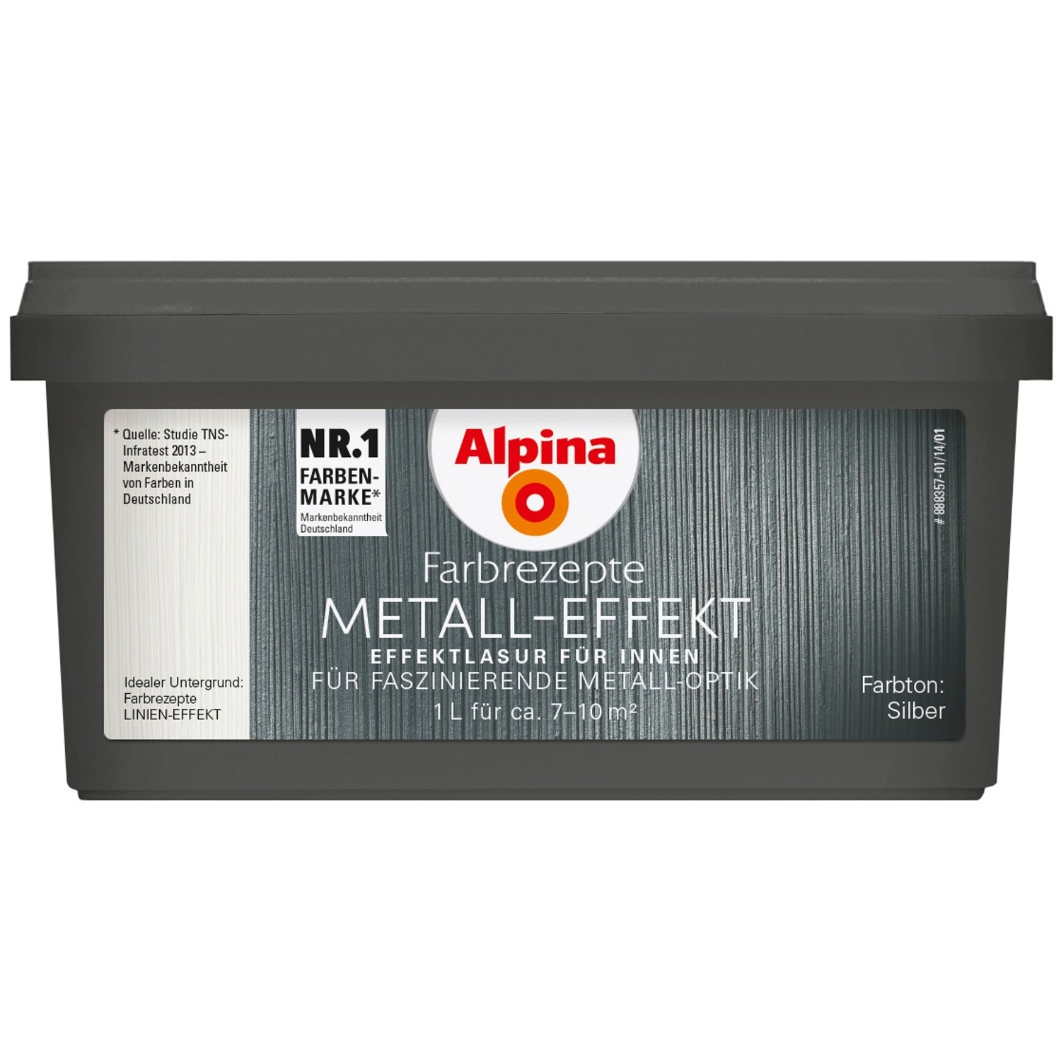 Alpina Farbrezepte Metall-Effekt Silber 1 Liter