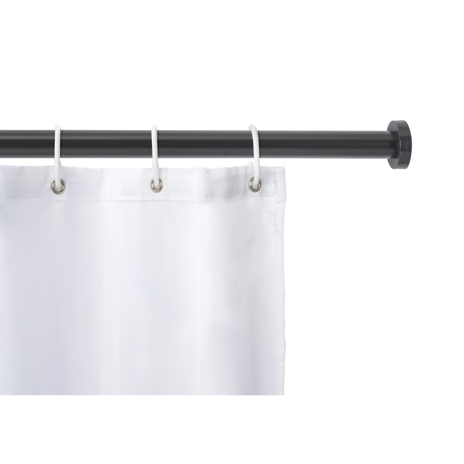 Schöner Wohnen Teleskop-Duschvorhangstange Obleon 70 - 115 cm Schwarz