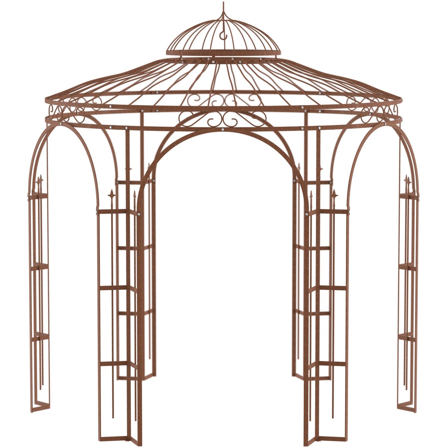 Eleo Pavillon Metall Milano 300 cm x Ø 290 cm Unbeschichtet