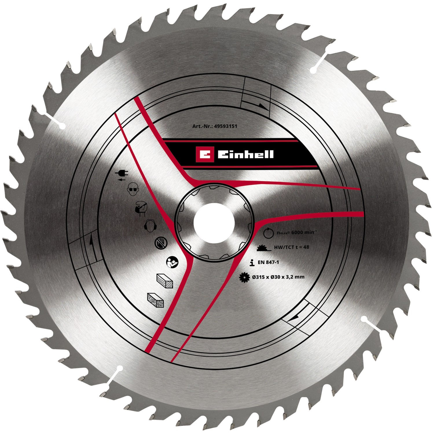 Einhell Accessory Sägeblatt HM Ø 315 mm x 30 mm x 3,2 mm Z48