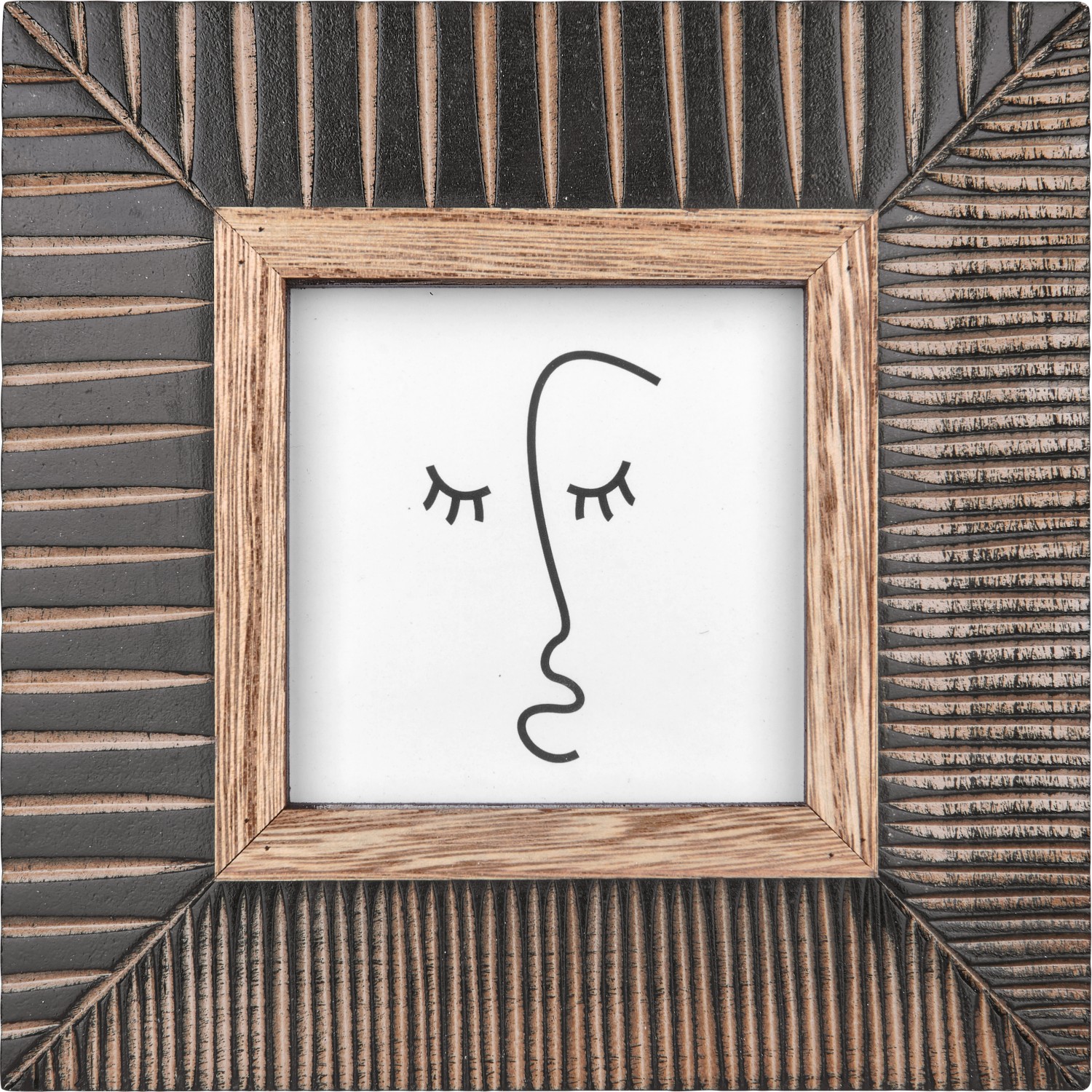 Bilderrahmen Ancient Secrets 9,7 cm x 9,7 cm Natur Schwarz