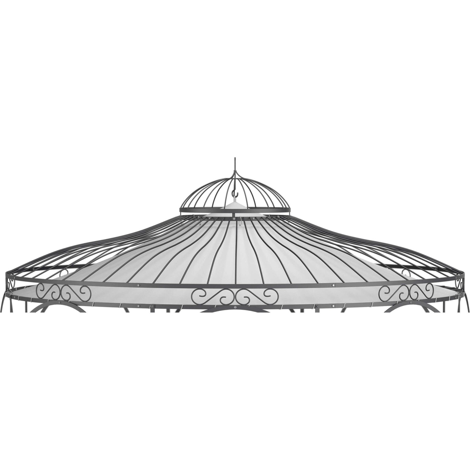 Eleo Sonnensegel Florenz Ø 370 cm für Pavillon Florenz Lichtgrau