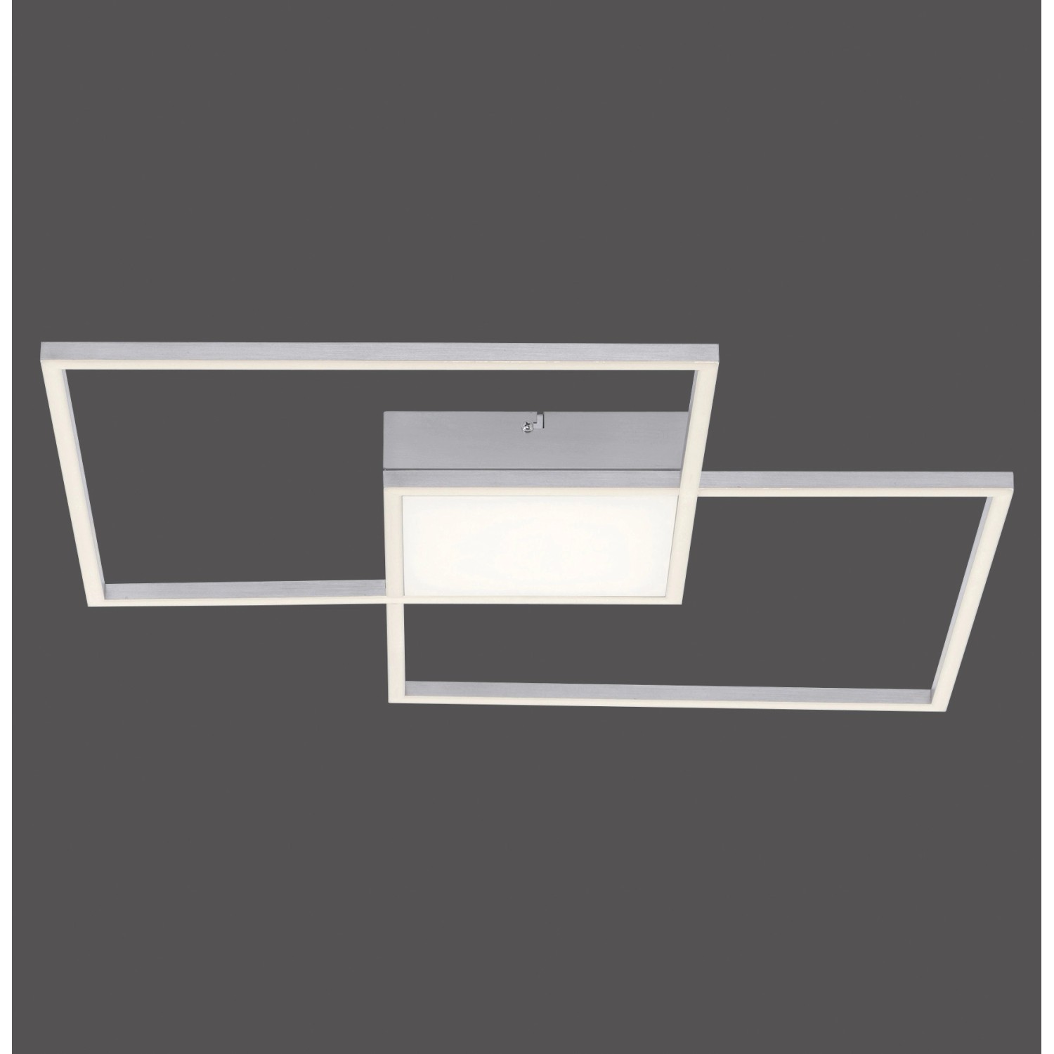 Just Light. LED-Deckenleuchte Asmin Stahl 60 cm x 60 cm
