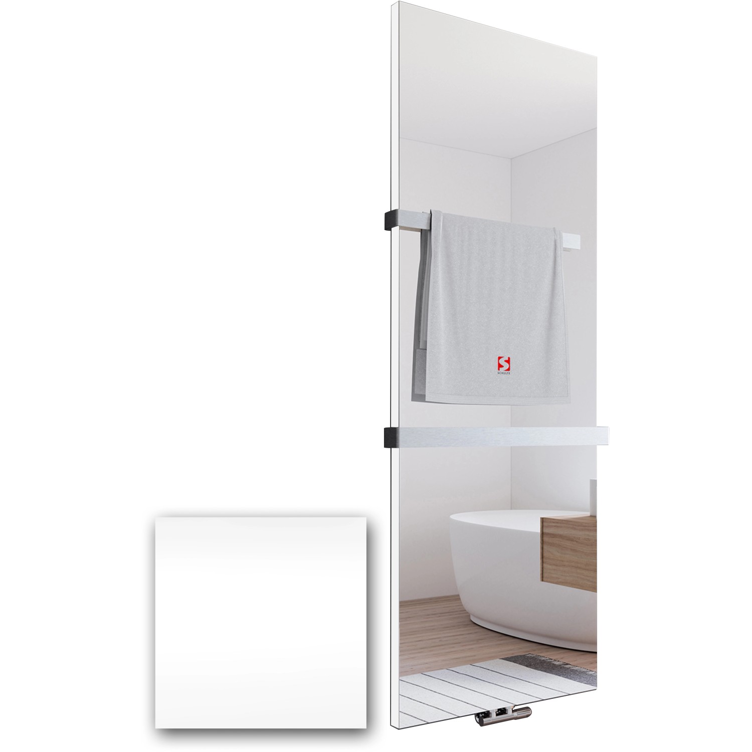 Schulte Design-Heizkörper New York Weiß Spiegel HxB 180,6x60,8 cm 918 W