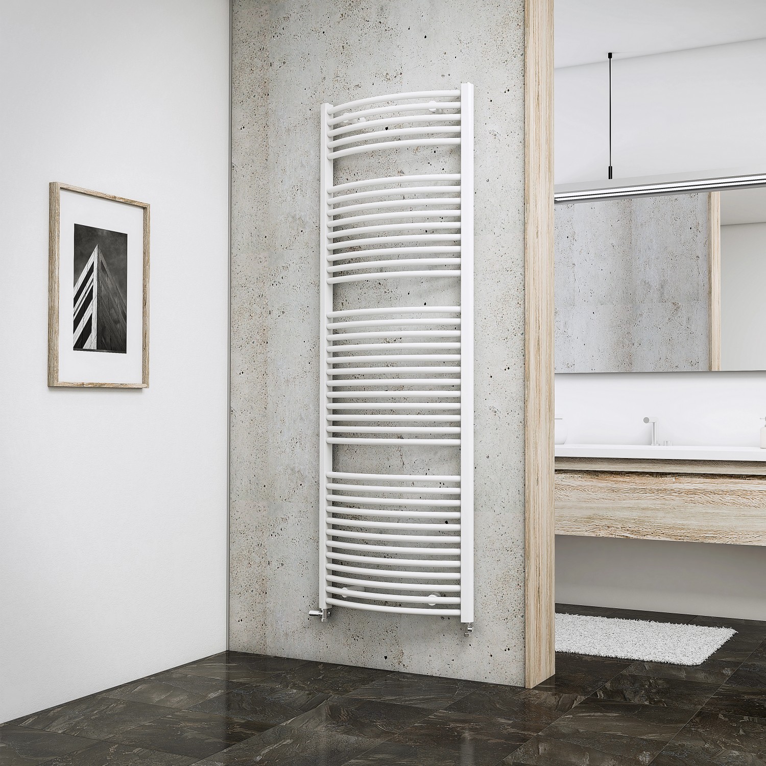 Schulte Design-Heizkörper München Rund HxB 177,5 x 60 cm 1.028 W