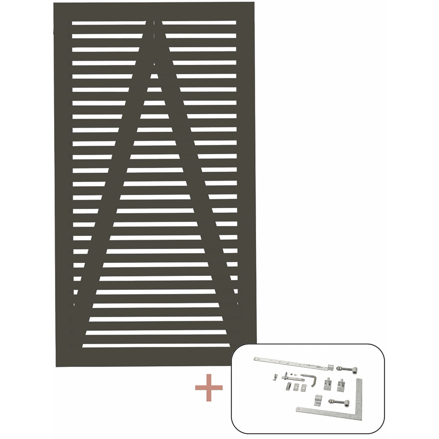 Plus Holz Einzeltor Tokyo Nadelholz Umbragrau 100 cm x 180 cm