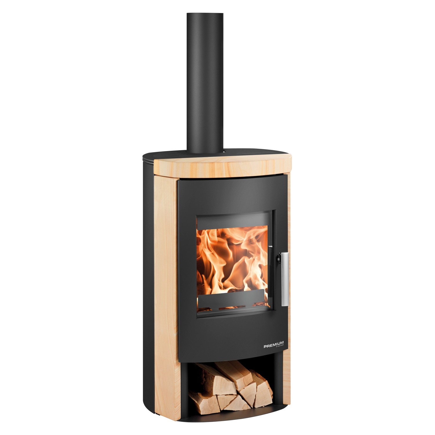 Haas+Sohn Bali Kaminofen Stahl Schwarz 6 kW