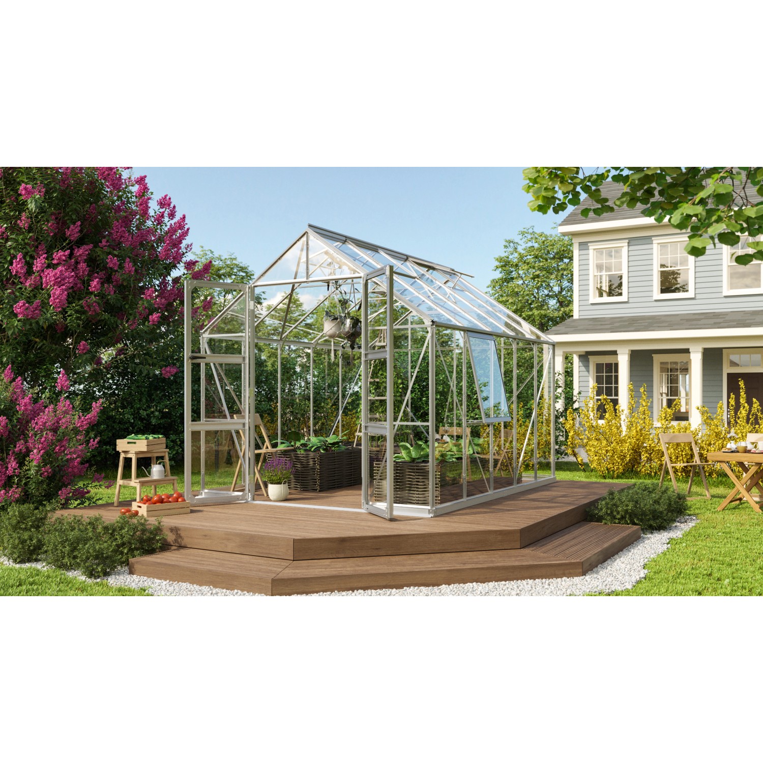 Vitavia Gewächshaus Olymp 8300 Alu 8,3 m² inkl. Fundament