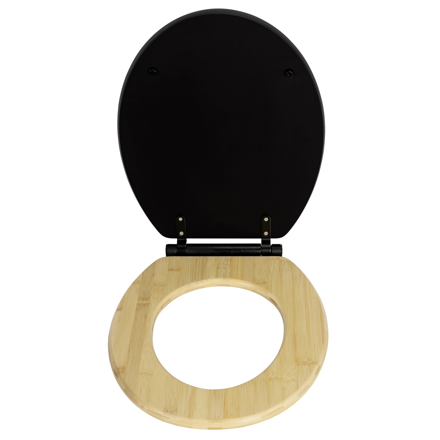 Wenko WC-Sitz Bambusa 50,5 cm x 8 cm x 40,5 cm Schwarz-Bambus