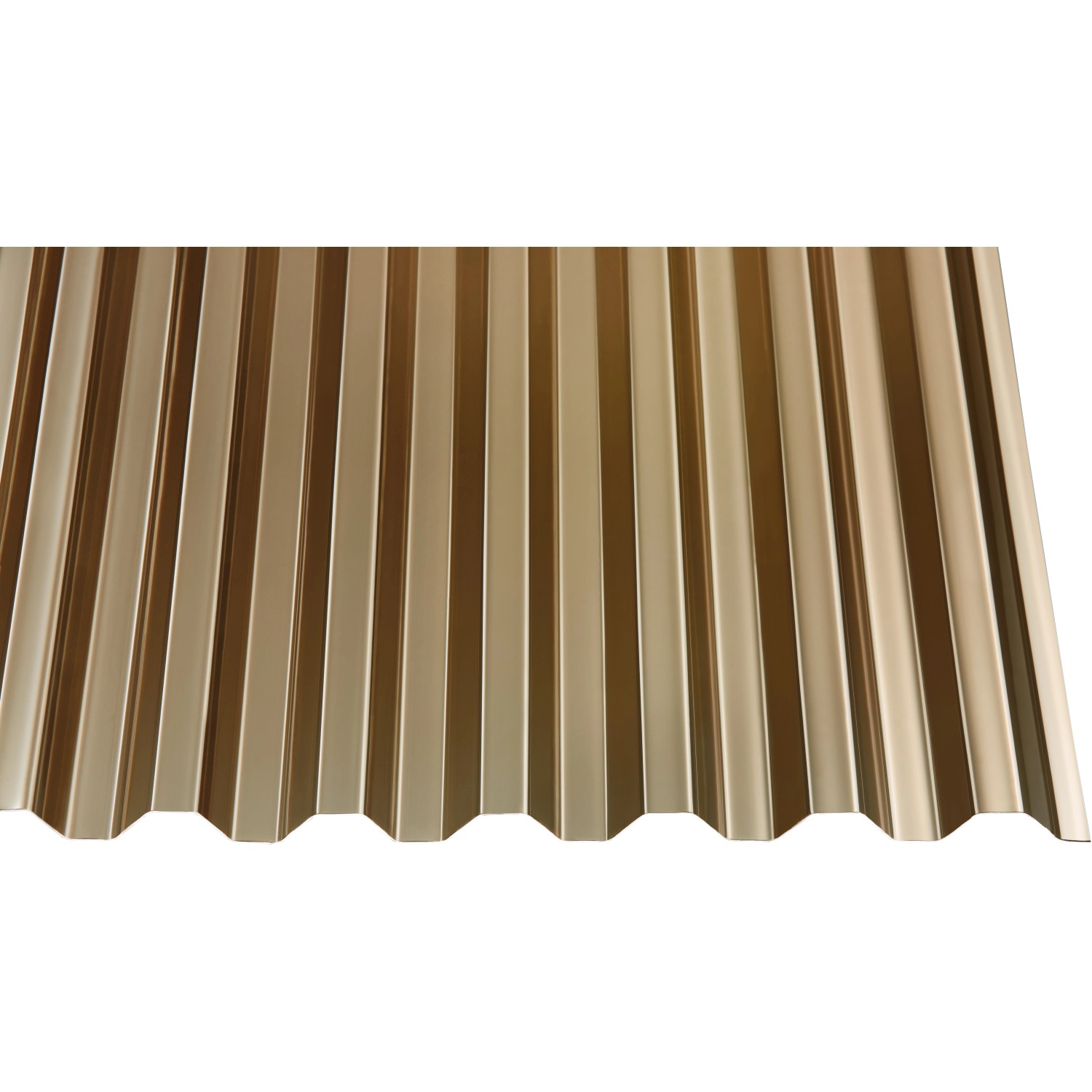 PVC-Profilplatte 1,1 mm Trapez 70/18 Bronce 2000 mm x 1090 mm