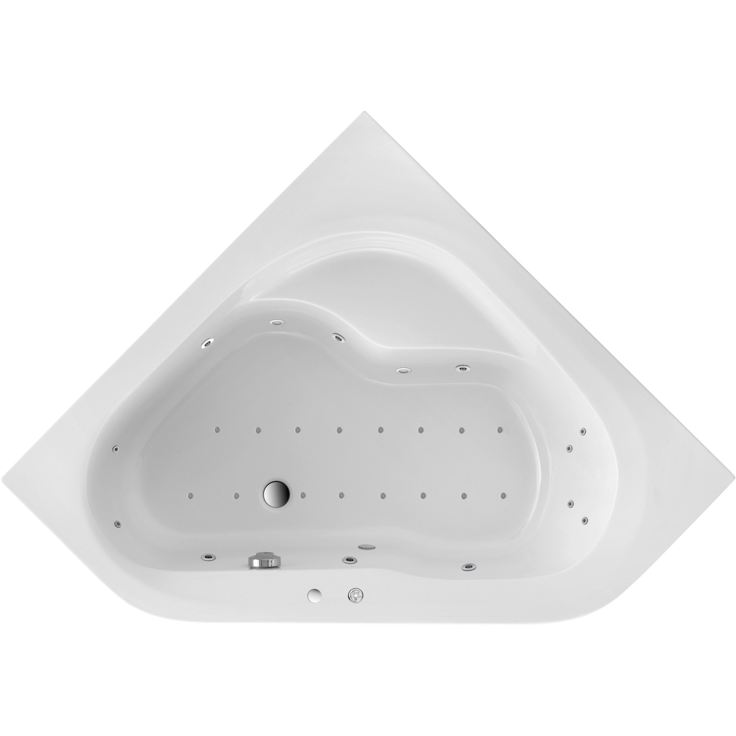 Ottofond Whirlpool Ancona Exklusiv 135 cm Weiß