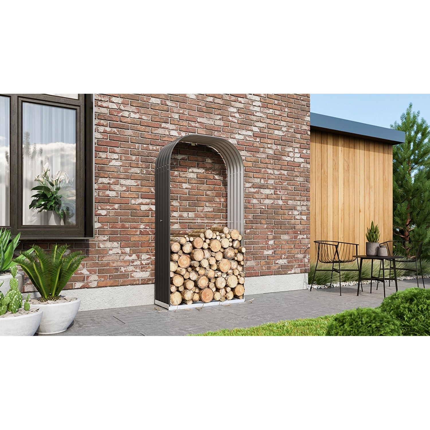 Vitavia Kaminholzregal Ardor 401 hoch Granit