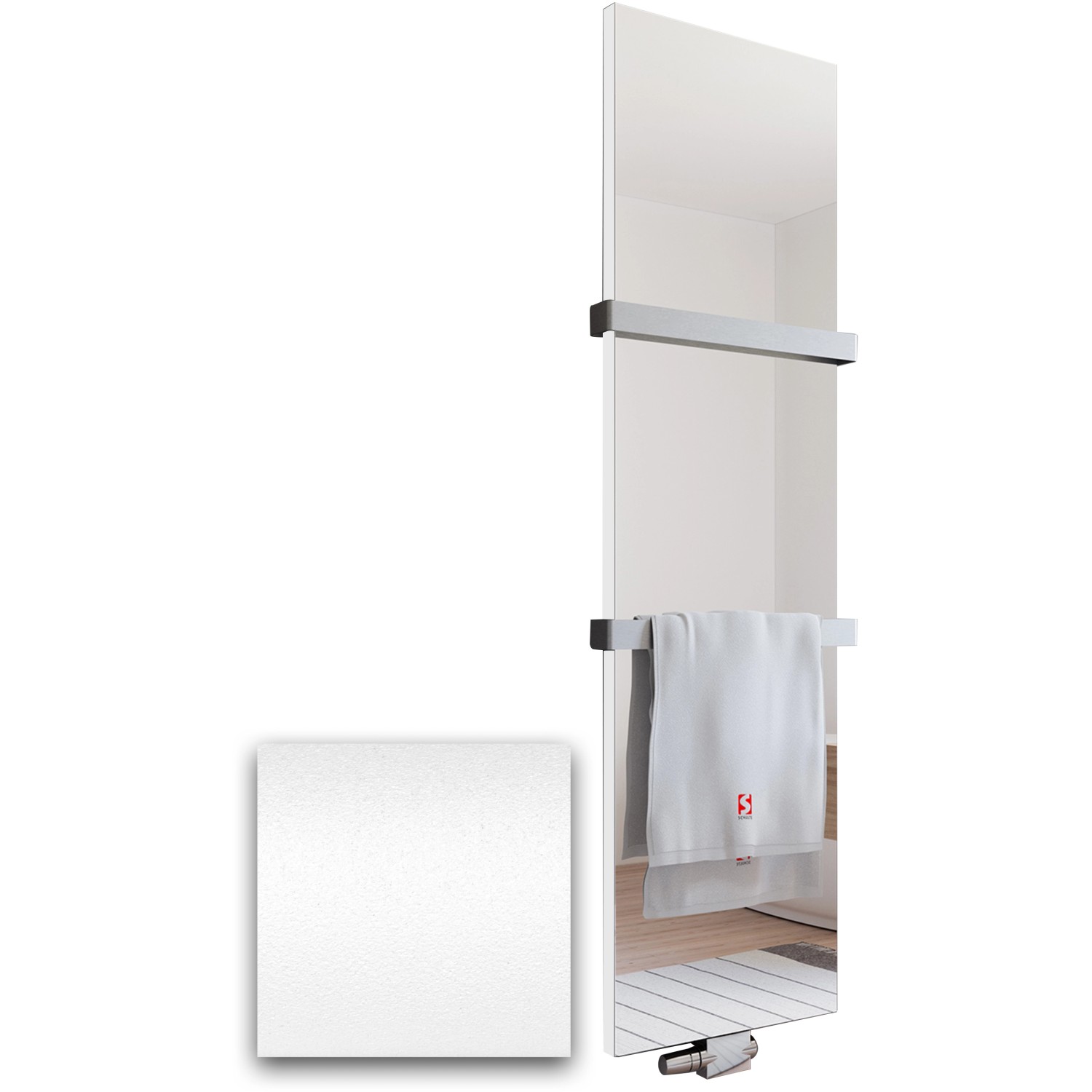 Schulte Design-Heizkörper New York Spiegel 688 W Pearl-Weiß