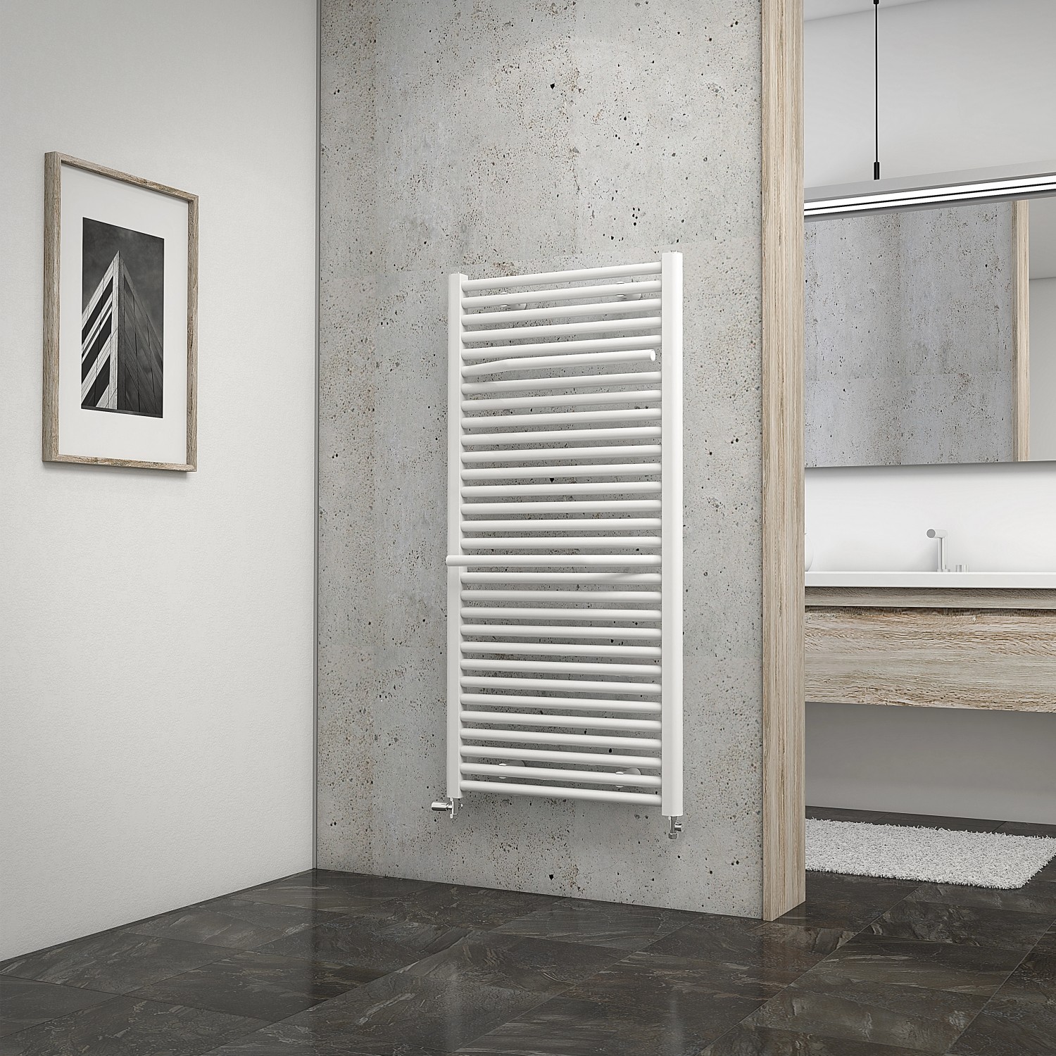 Schulte Design-Heizkörper Miami Anschluss unten HxB 121,5 x 60 cm 753 W