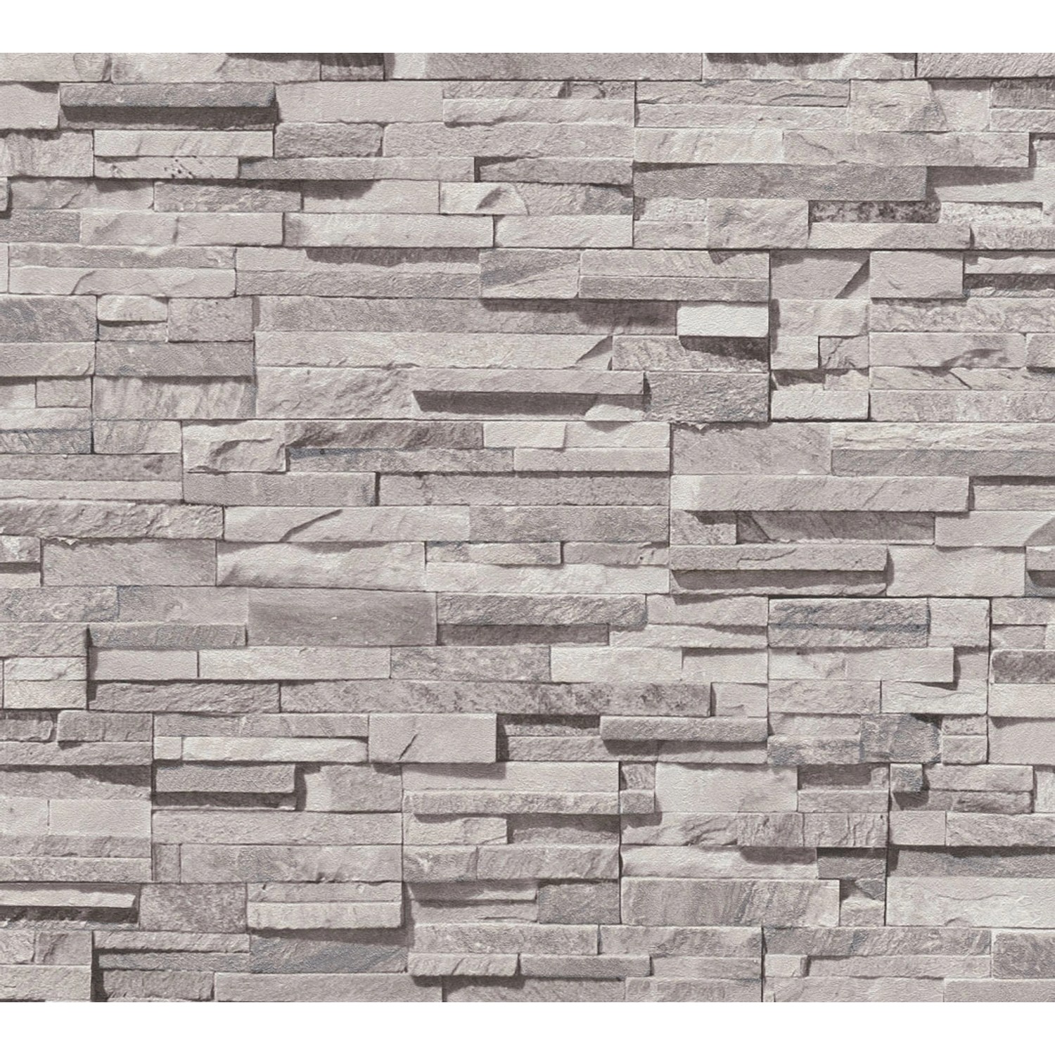 AS-Creation Vliestapete Steinoptik Teilweise Glänzend Glatt Hellgrau Beige