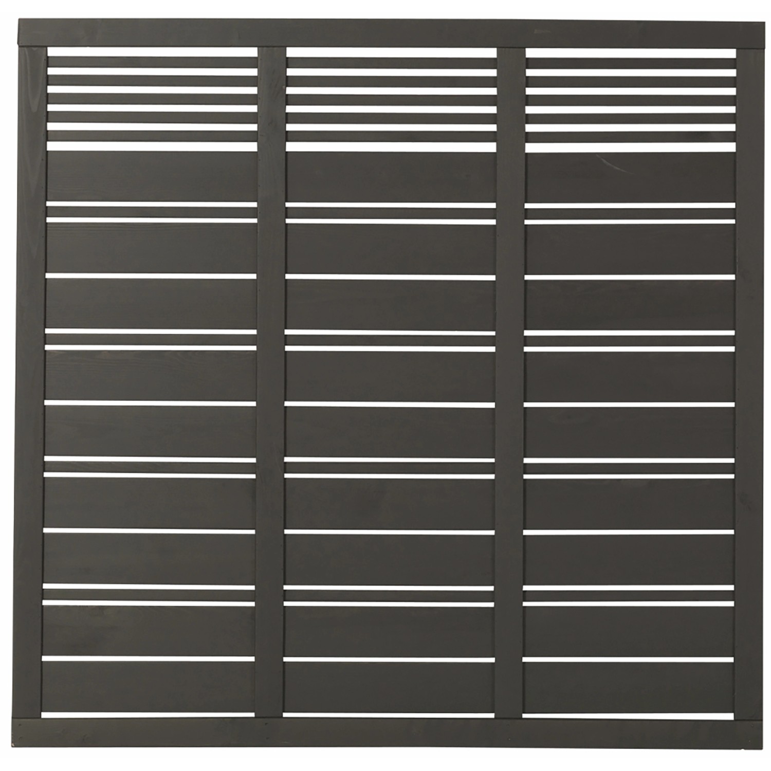 Plus Holz Sichtschutzzaun Silence Nadelholz Umbragrau 176 cm x 170 cm