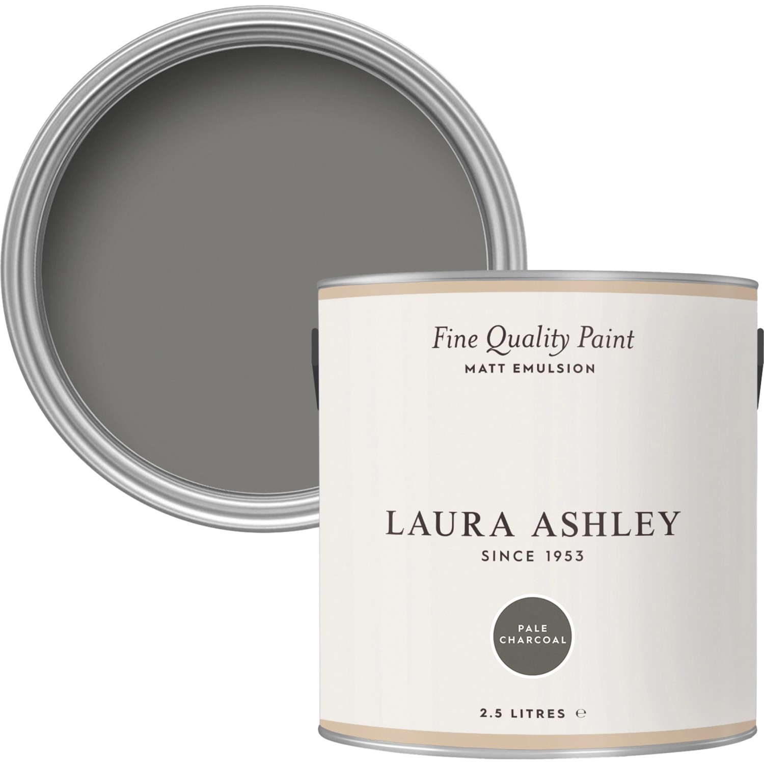 Laura Ashley Wandfarbe Pale Charcoal Grau 2,5 l