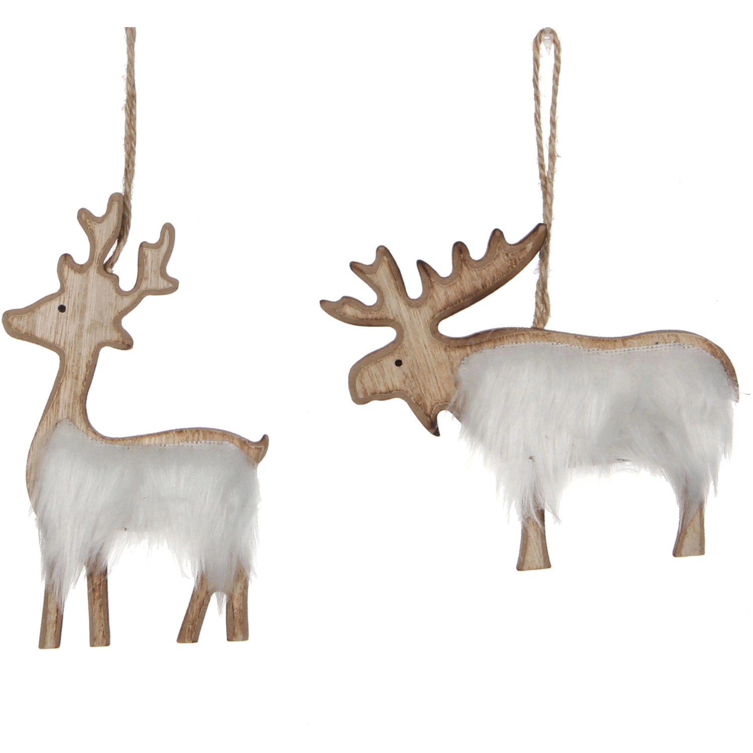 Ornament Rentier Weiß 11 x 1 x 12 cm
