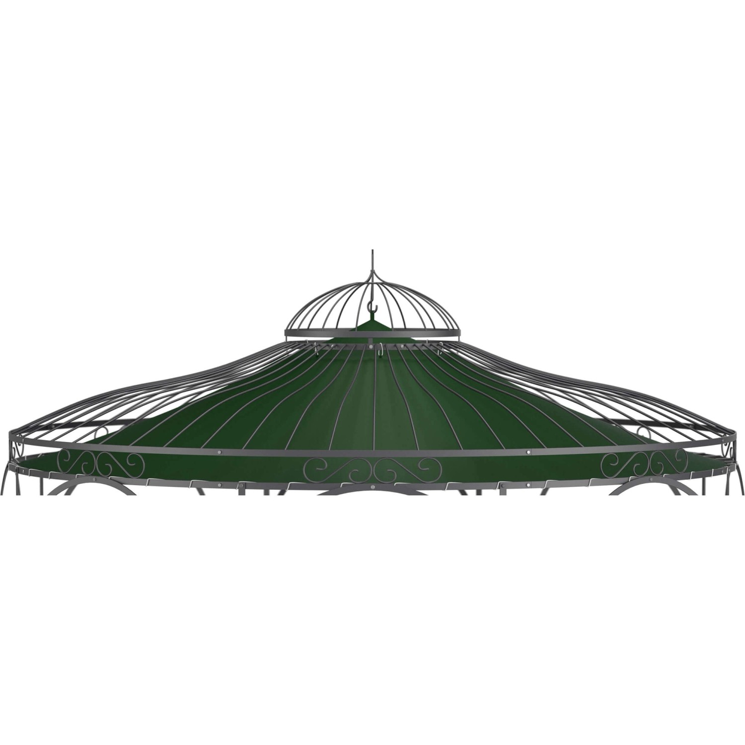 Eleo Sonnensegel Florenz Ø 370 cm für Pavillon Florenz Dunkelgrün
