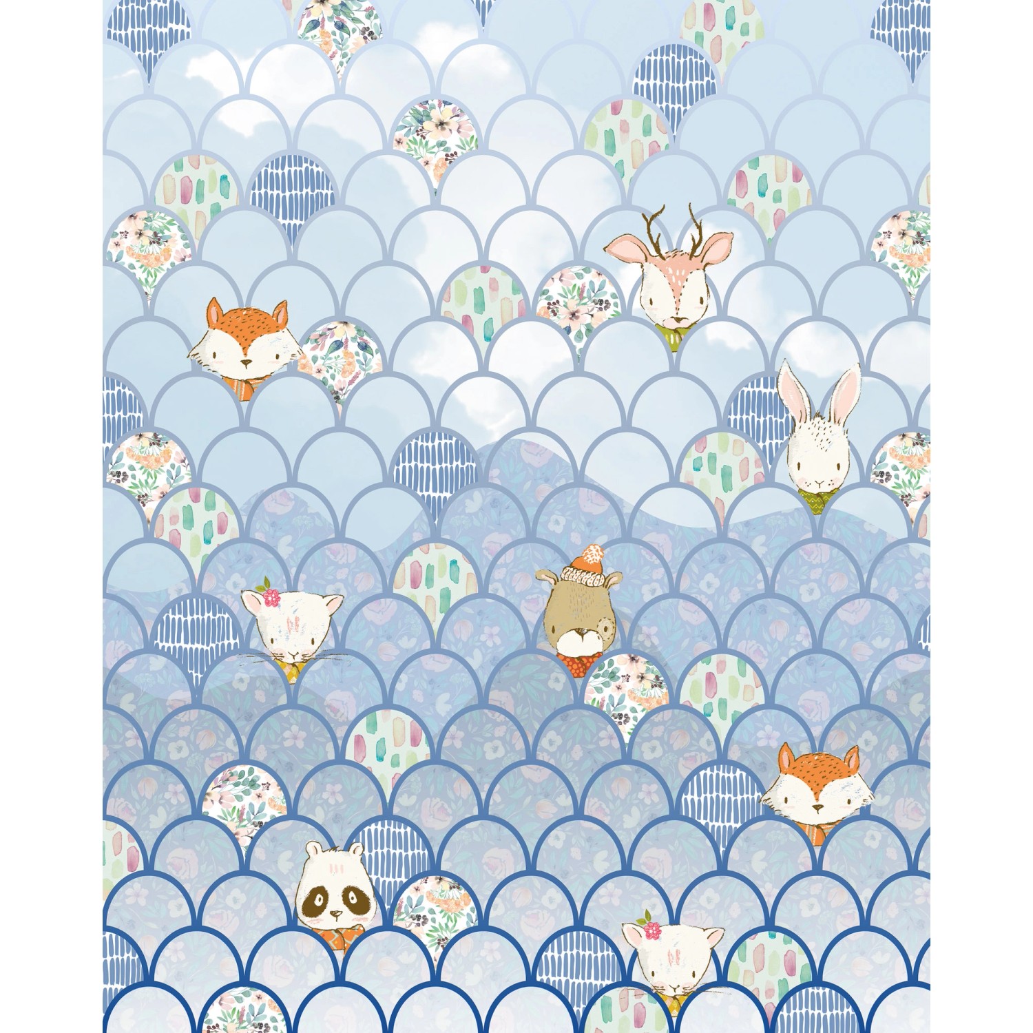 Komar Fototapete Vlies Shelly Bluewave 200 x 250 cm