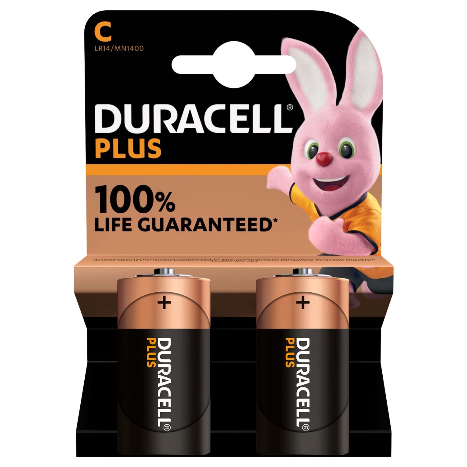 Duracell Alkaline Batterien Power C 1,5V MN1400/LR14 2er Pack