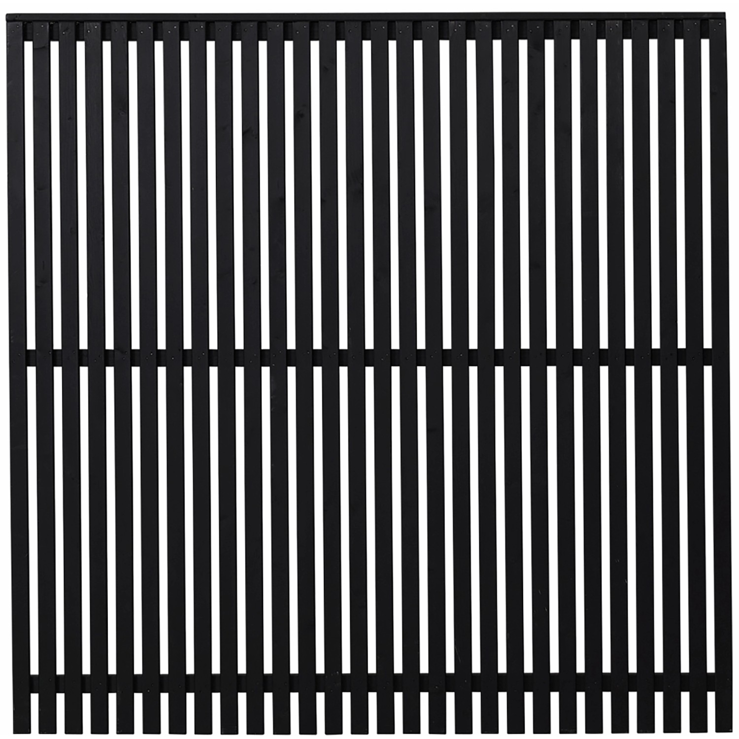 Plus Holz Sichtschutzzaun Sendai Nadelholz Schwarz 180 cm x 180 cm