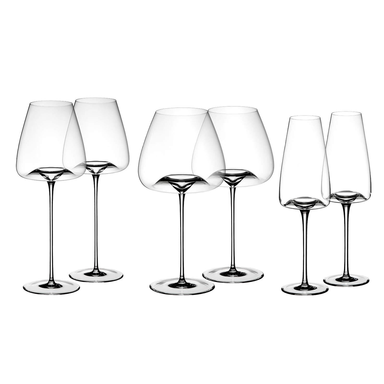 ZIEHER Gläser-Set 'Weingläser Vision 6er Set transparent' Jedes Glas ist ein Unikat und wurde aus kristallinem Glas ohne Zusatz von Blei in traditionellem Verfahren mundgeblasen