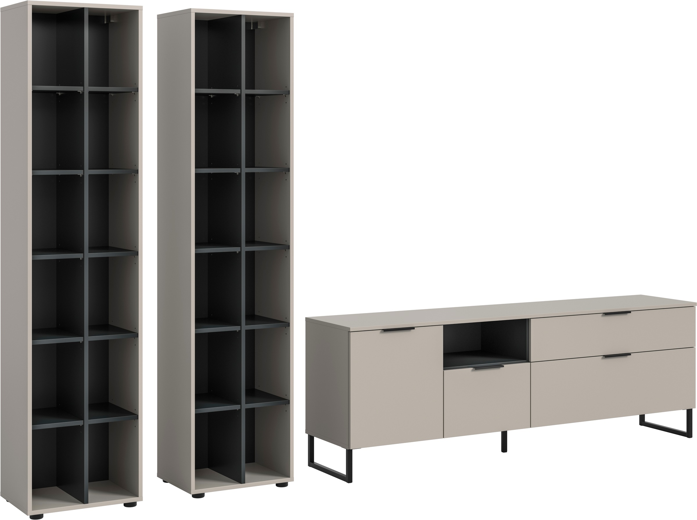 INOSIGN Wohnwand »ADIO, Breite 305 cm, 3-teiliges Set,...