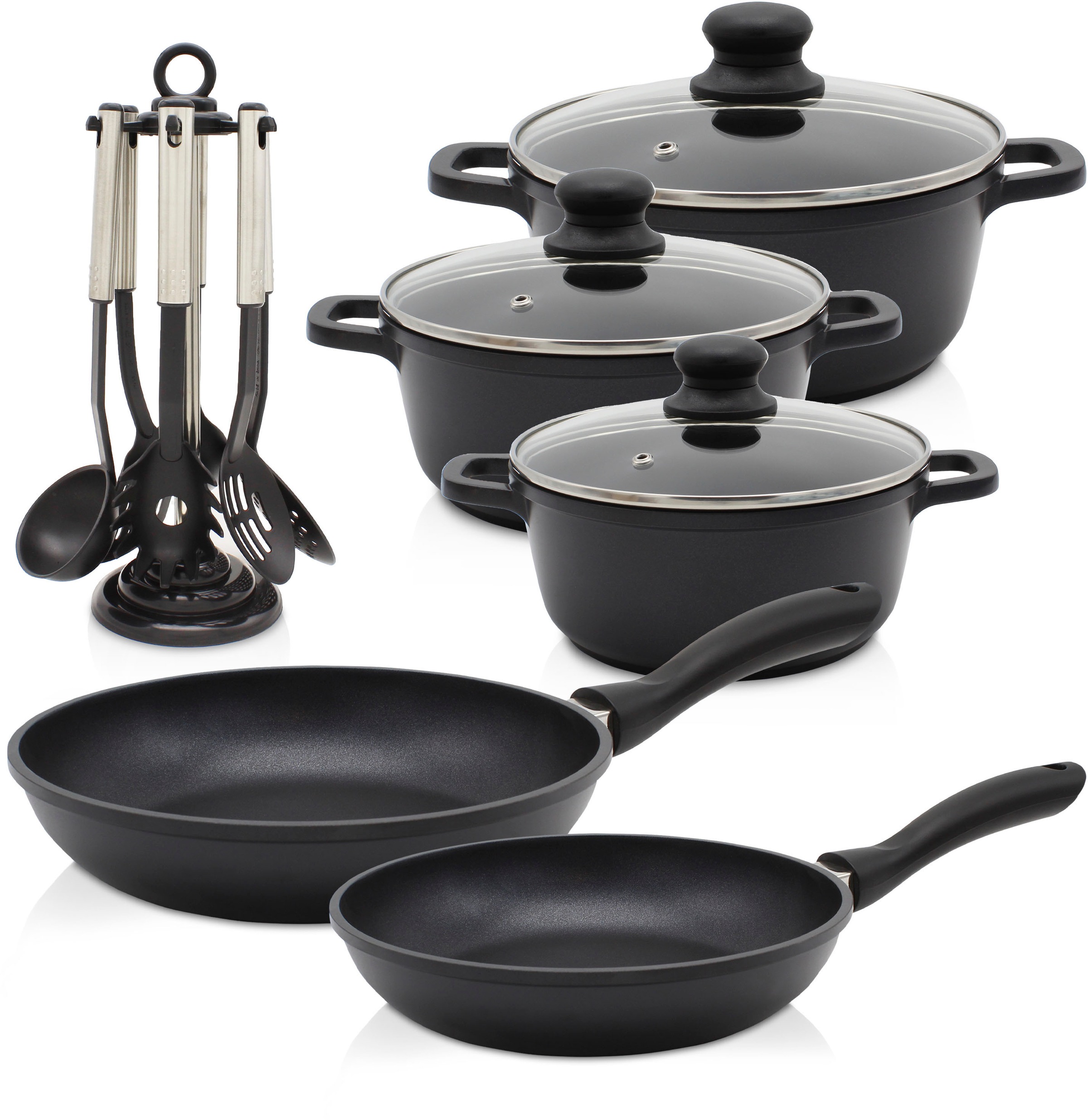 Krüger Topf-Set »Aluguss Topf-/ Pfannenset LEIPZIG inkl....