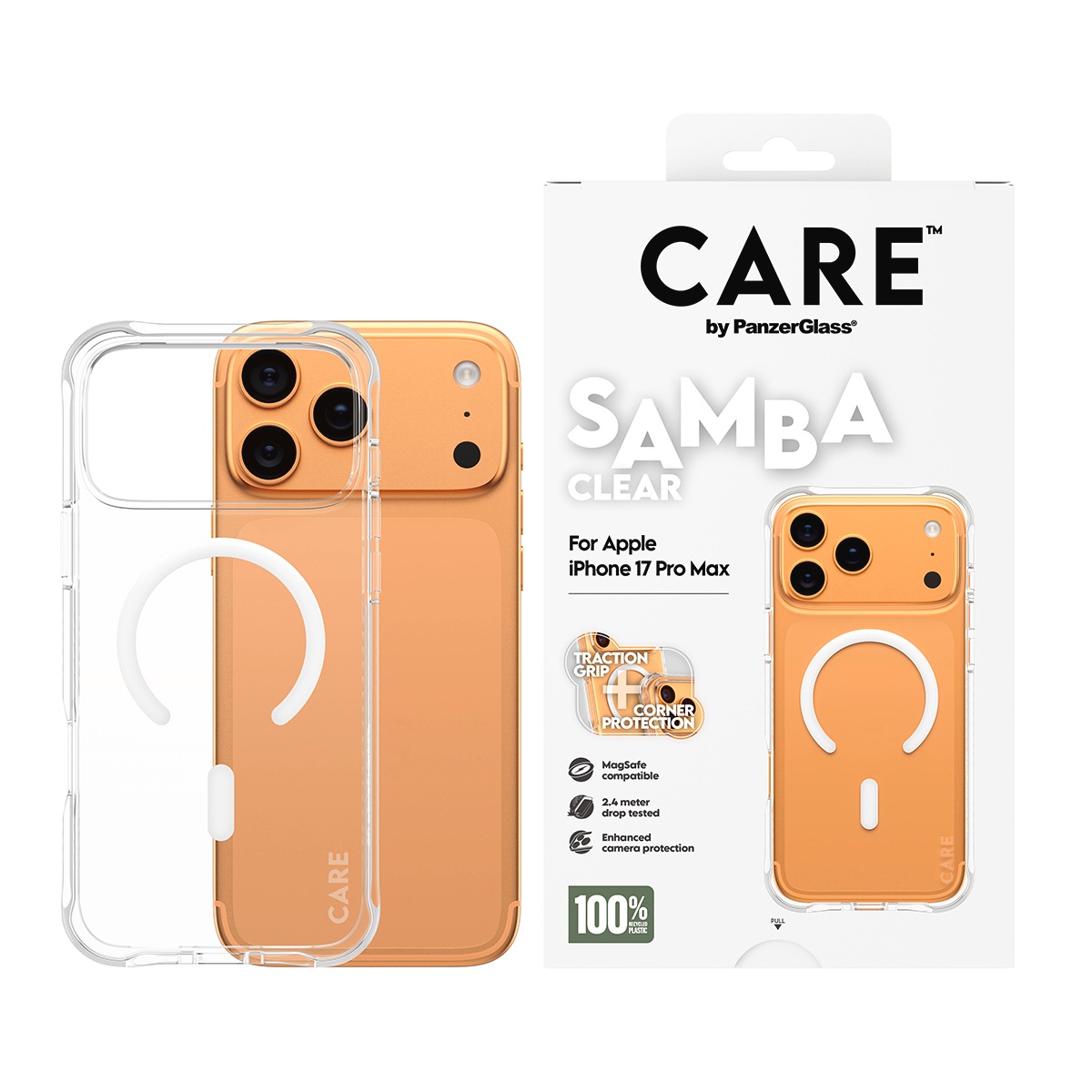 CARE by PanzerGlass Handyhülle 'Samba MagSafe Case für Apple iPhone 17 Pro Max' Apple iPhone 17 Pro Max 17,5 cm (6,9 Zoll) Backcover, Schutzhülle, Handyschutzhülle, Case, Schutzcase, stoßfest