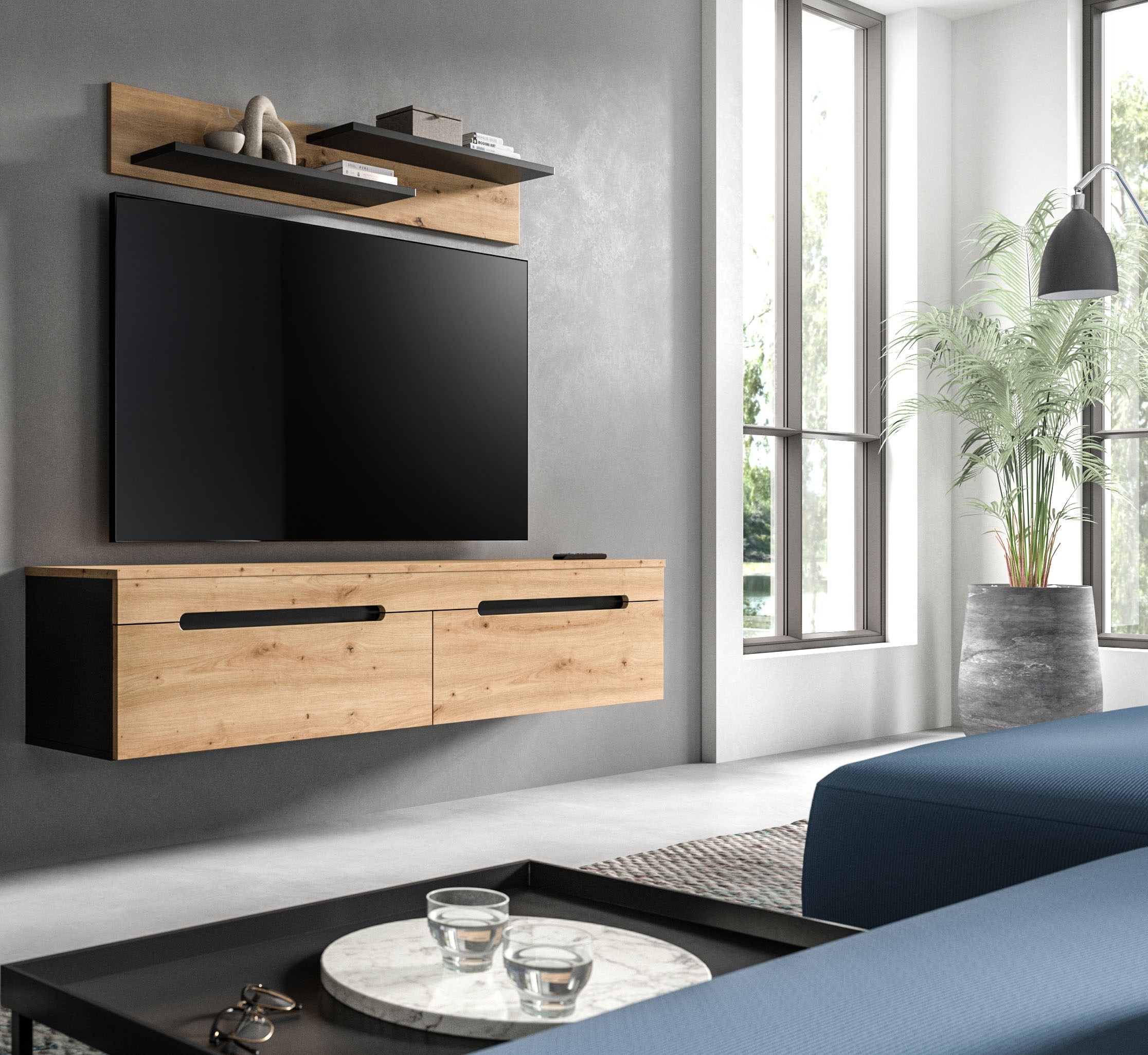 INOSIGN Wohnwand »REHAT, TOPSELLER!, 2-teilig, wahlweise...