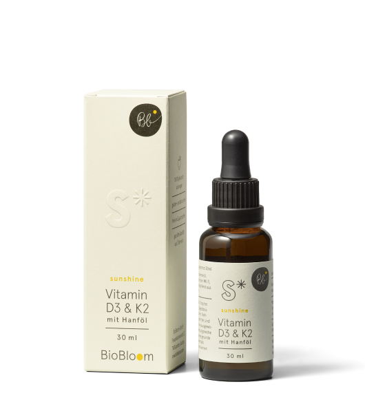 Vitamin D3 & K2 mit Hanföl - sunshine