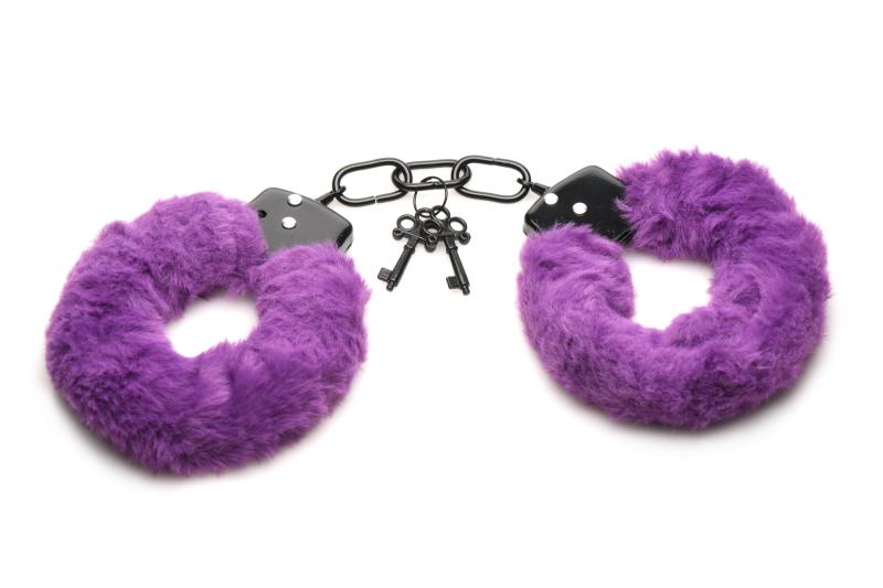 XR Brands - Cuffed In Fur Handschellen - Lila