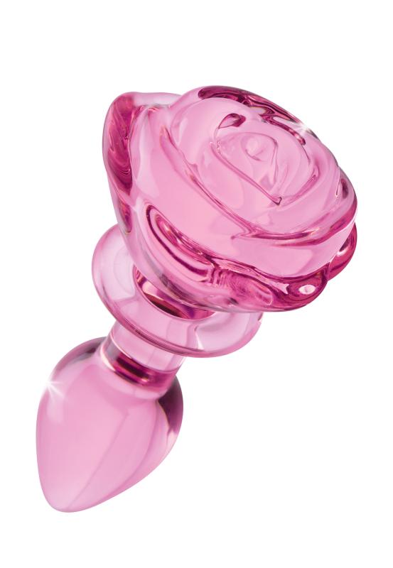 BOOTY SPARKS - Glas-Rosen Analplug Klein - Rosa