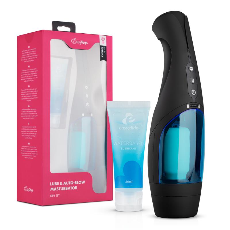 Easy Choice Masturbator mit Stoßfunktion & Gleitgel Set