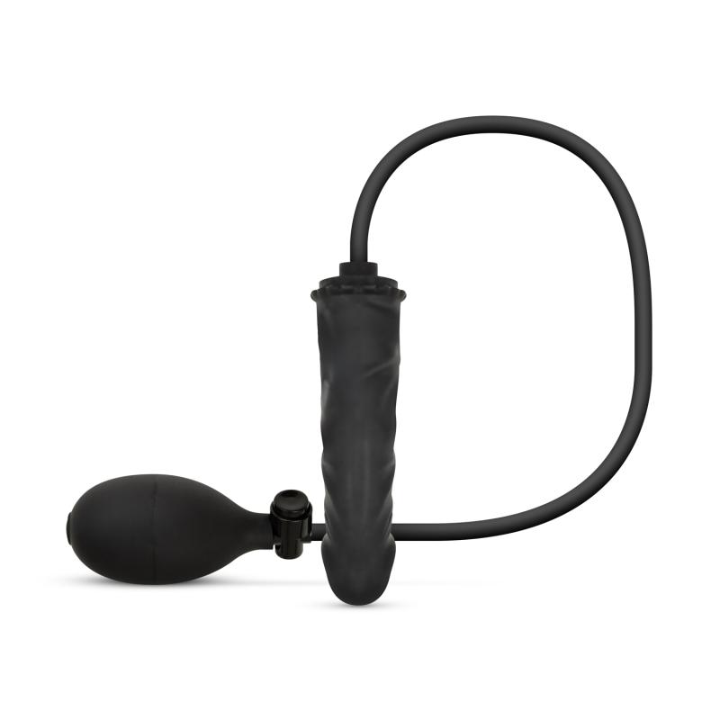 Anal Collection - Aufblasbarer Dildo mit Pumpe 14,5 cm - Schwarz