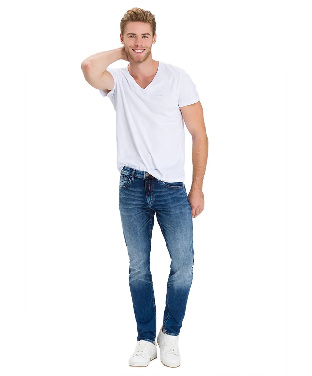 Cross Jeans Jogger Jimi in Dark Mid Blue