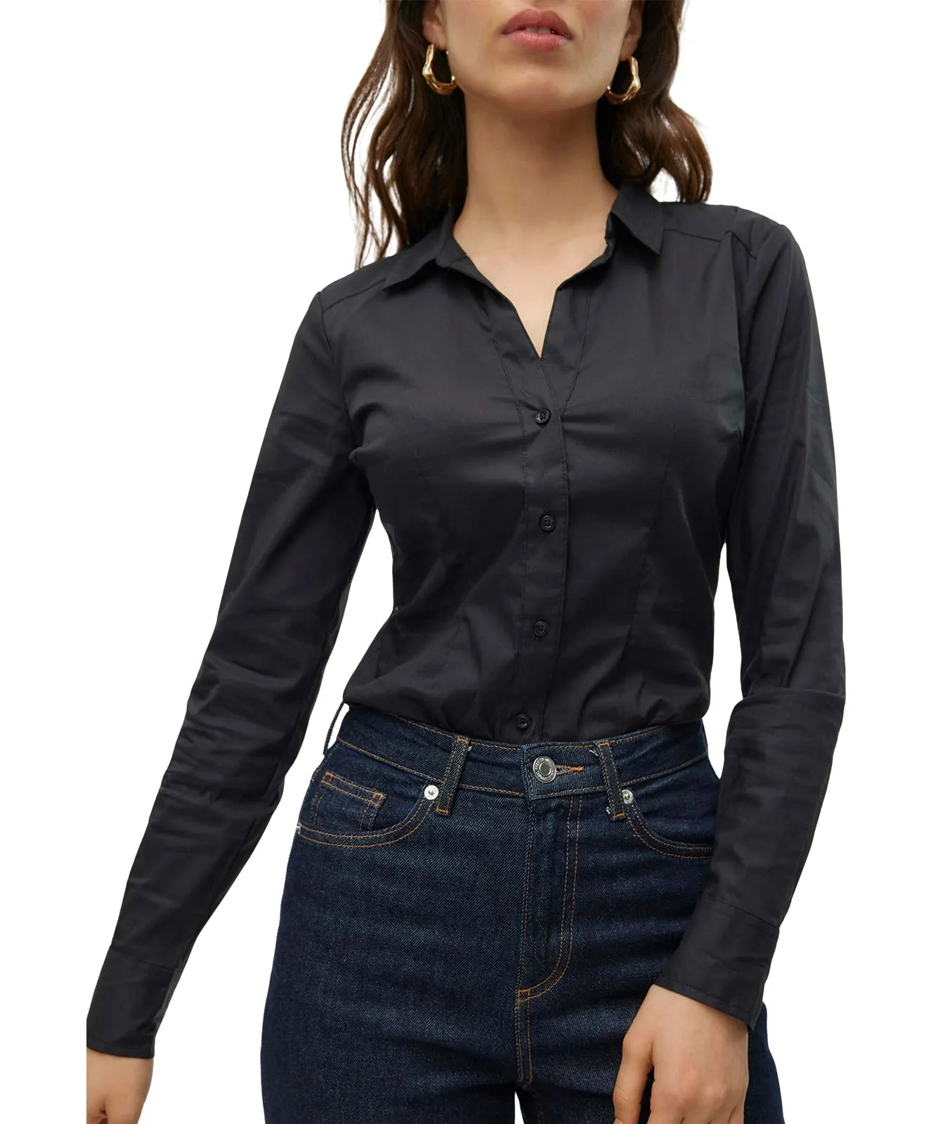 Vero Moda Hemdbluse Lady G-String Shirt in Black