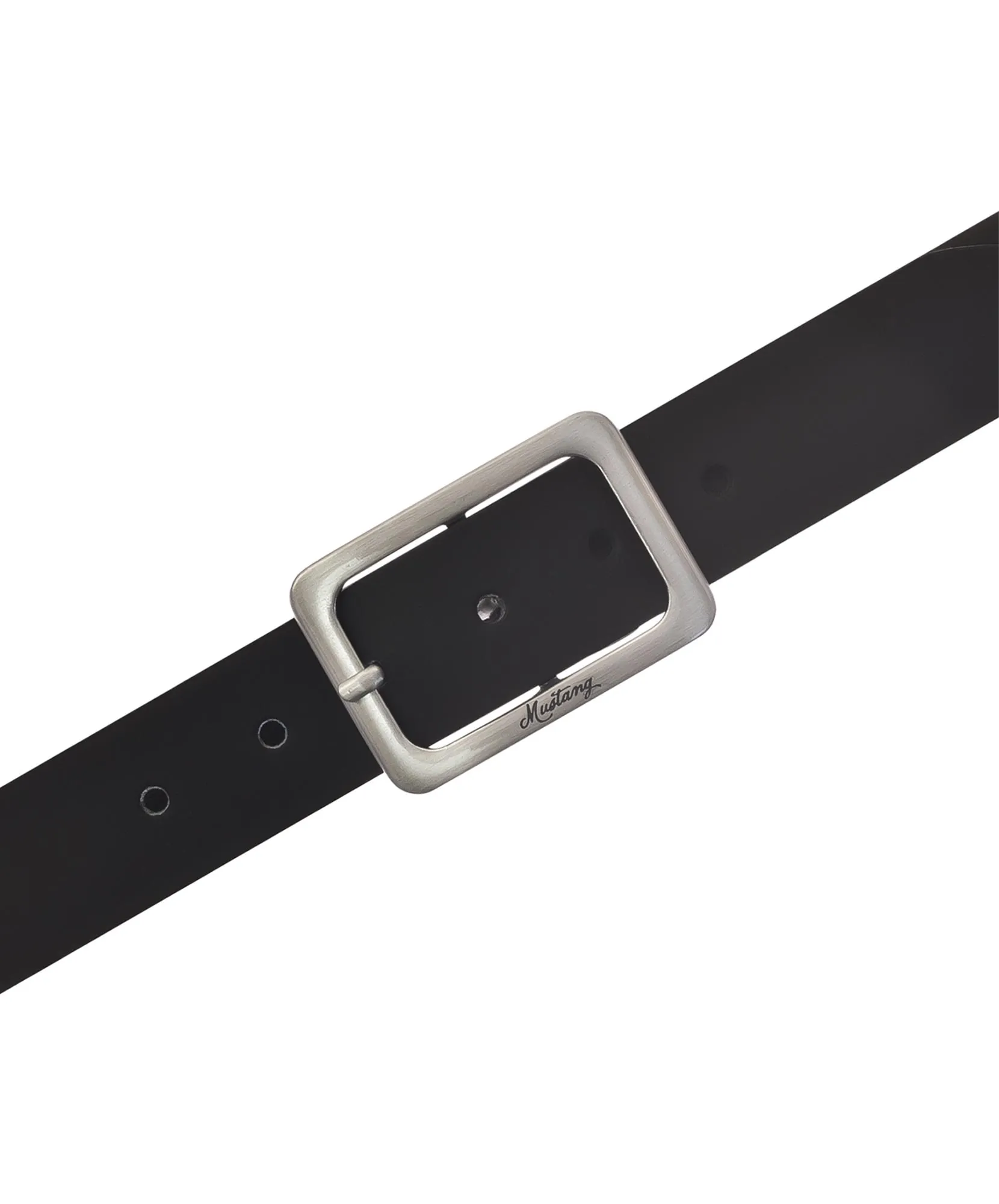 Mustang Hüftgürtel 35 Mm Ledergürtel Mit Schließe in Schwarz
