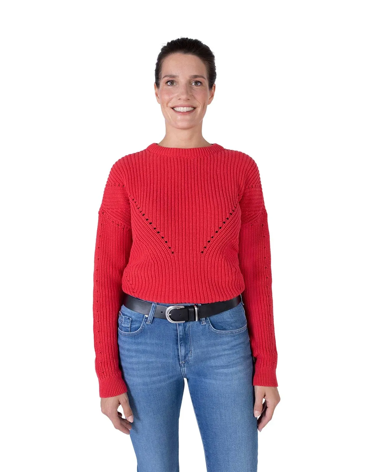 Mustang Damen Gürtel in Schwarz mit dunkler Airbrushkante