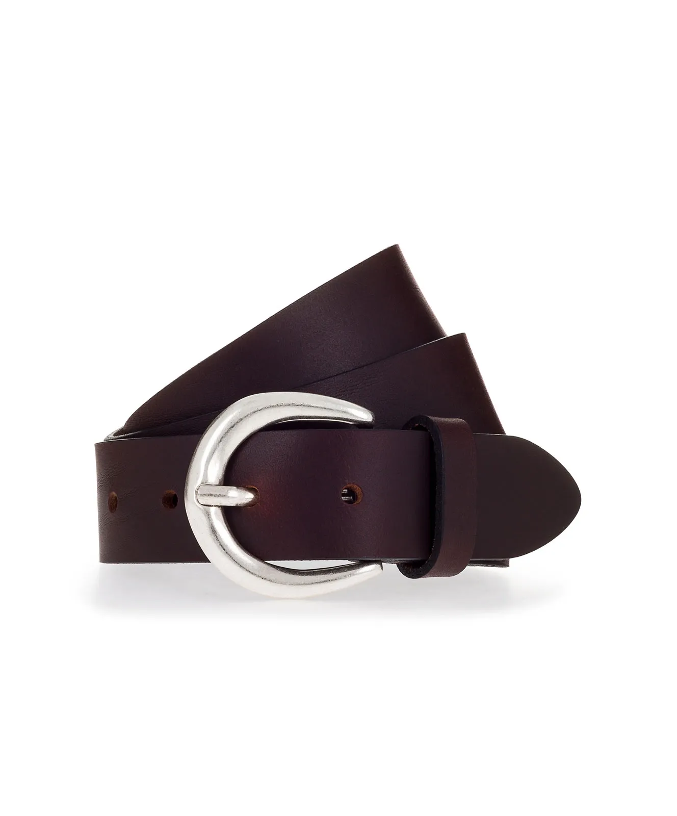 Mustang Gürtel in Dunkelbraun mit Dornschließe in mattem Silber